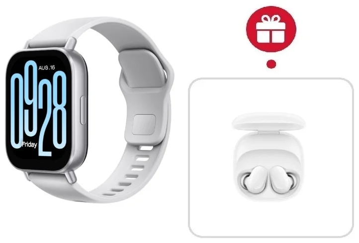 Смарт-часы Redmi Watch 5 Active 51мм серебристый-серый + подарок