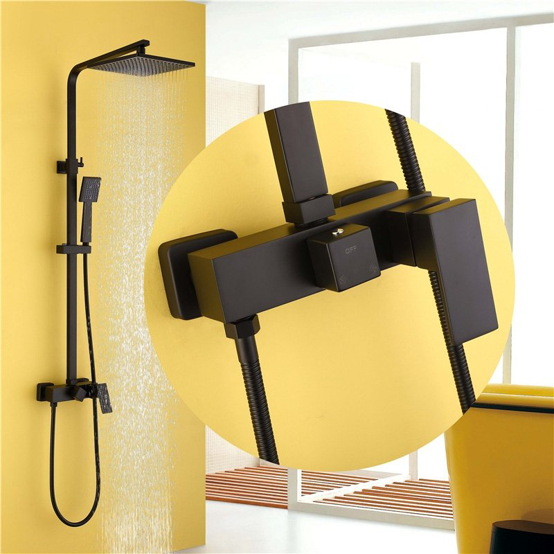Душевая стойка Abber Daheim AF8220B черная купить,NaN