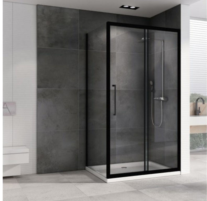 Душевое ограждение Abber трехстенное AG30150BH-S60B, 1500х1950 мм купить,0