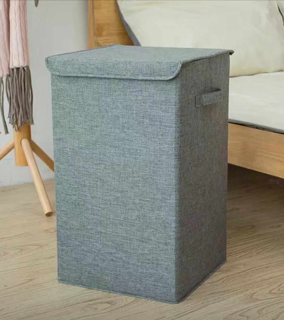 Ящик LB-CRT-001-CN 40x40x63 см, картон, текстиль, лен