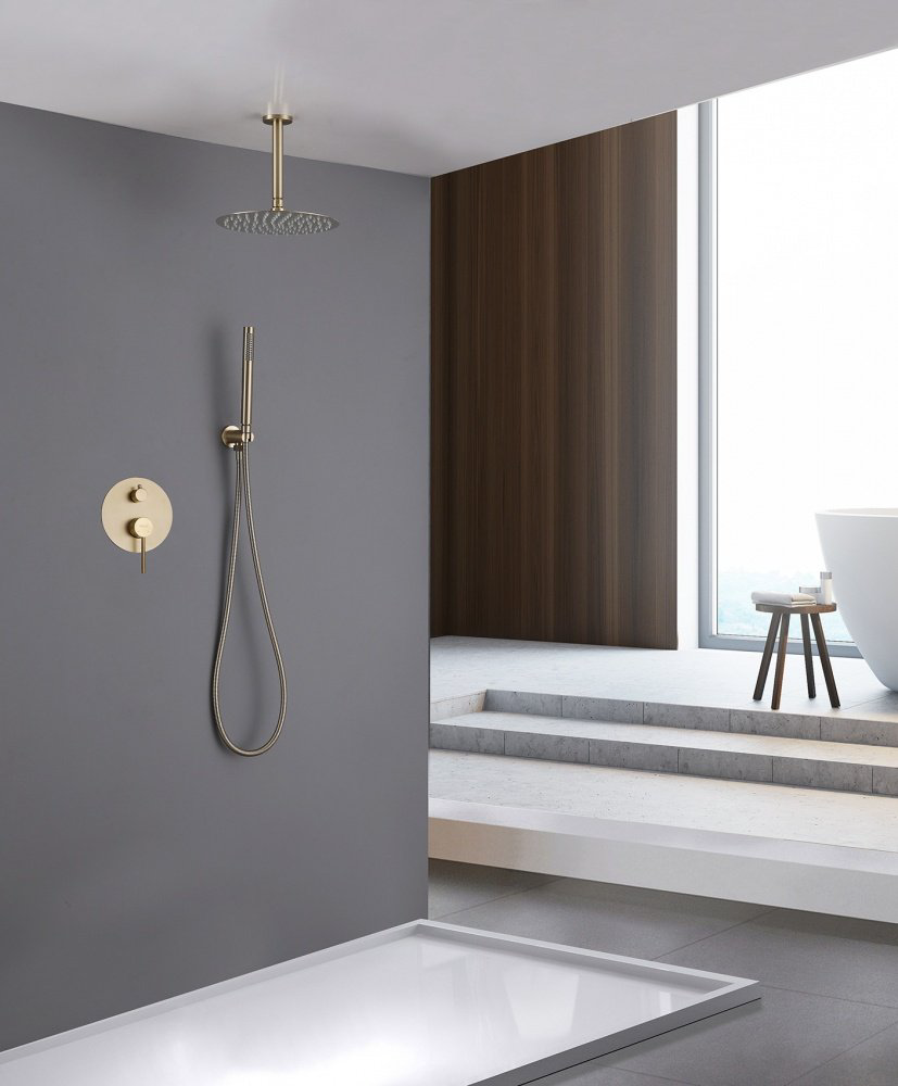 Душевая система Abber Emotion AF8821G золотой матовый - ForteMarket Душевая система Abber Emotion AF8821G золотой матовый купить,300300