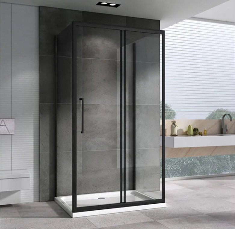 Душевое ограждение Abber трехстенное AG30150BH-S60B-S60B, 1500х1950 мм купить,NaN