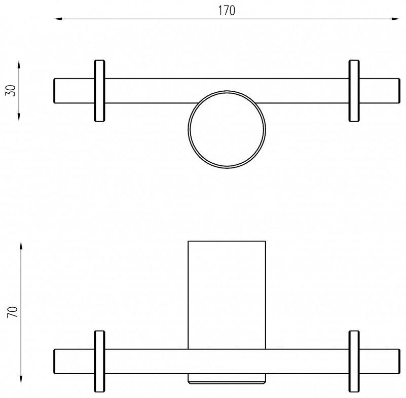 Abber крючок Osten 316 AA1852BGG 1 шт, нержавеющая сталь