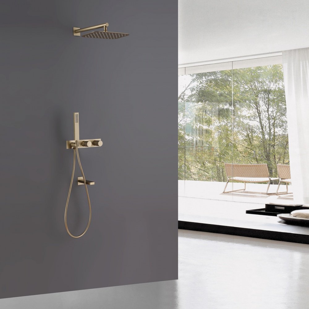 Душевая система Abber Rund AF8717G золотой