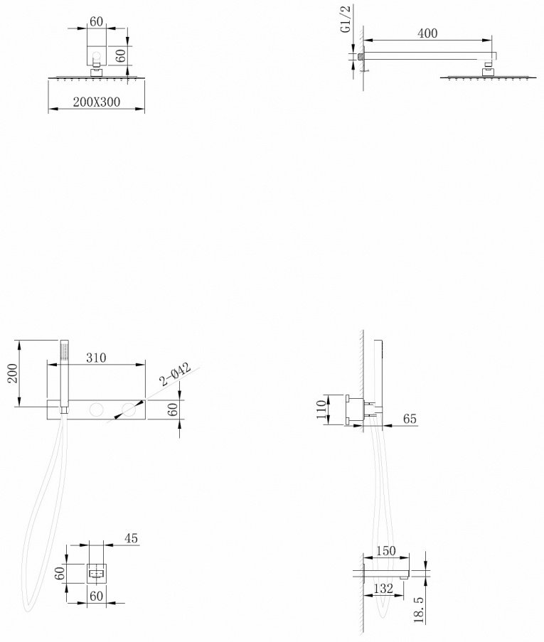 Душевая система Abber Rund AF8717G золотой