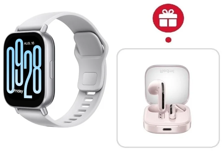 Смарт-часы Redmi Watch 5 Active 51мм серебристый-серый + подарок