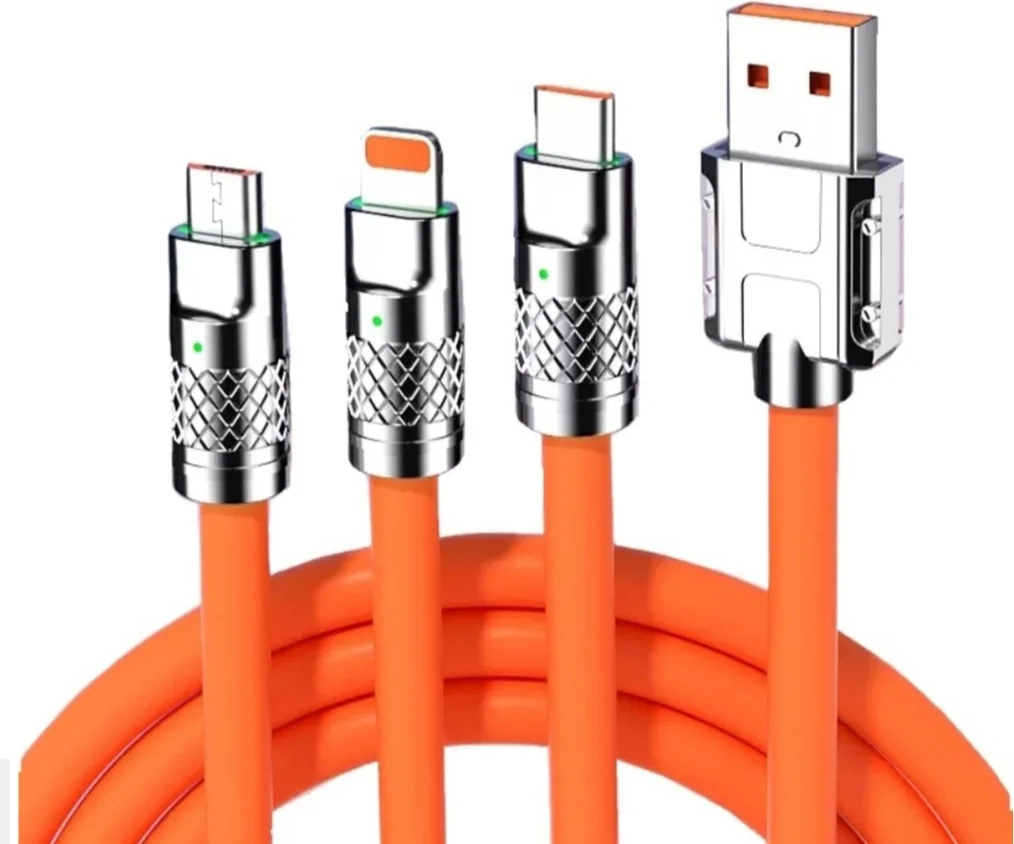 Кабель Adaptec USB 2.0 (F) USB TypeC (M) micro-USB 2.0 (M) Lightning (M) 1м 985780 оранжевый купить,NaN