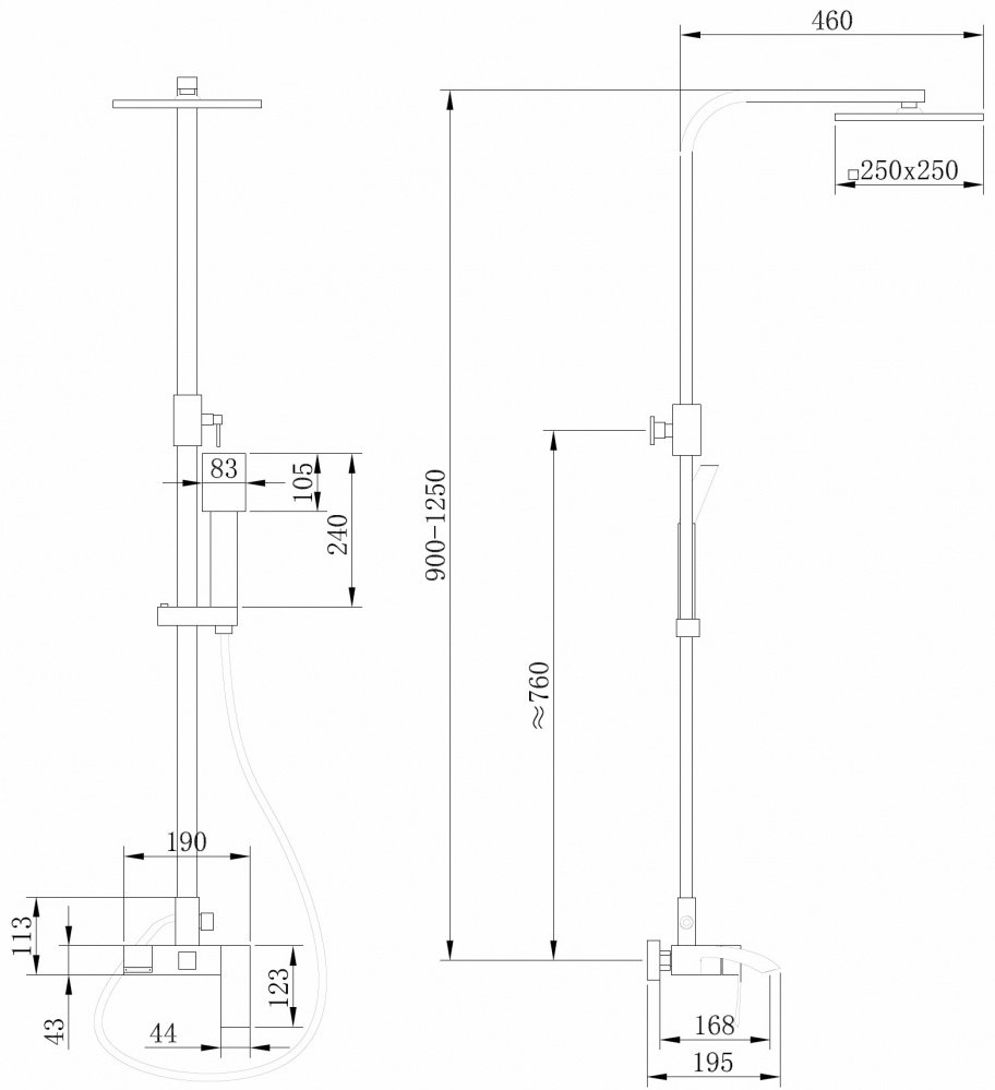 Душевая стойка Abber Wasserfall AF8616G золото купить,420420