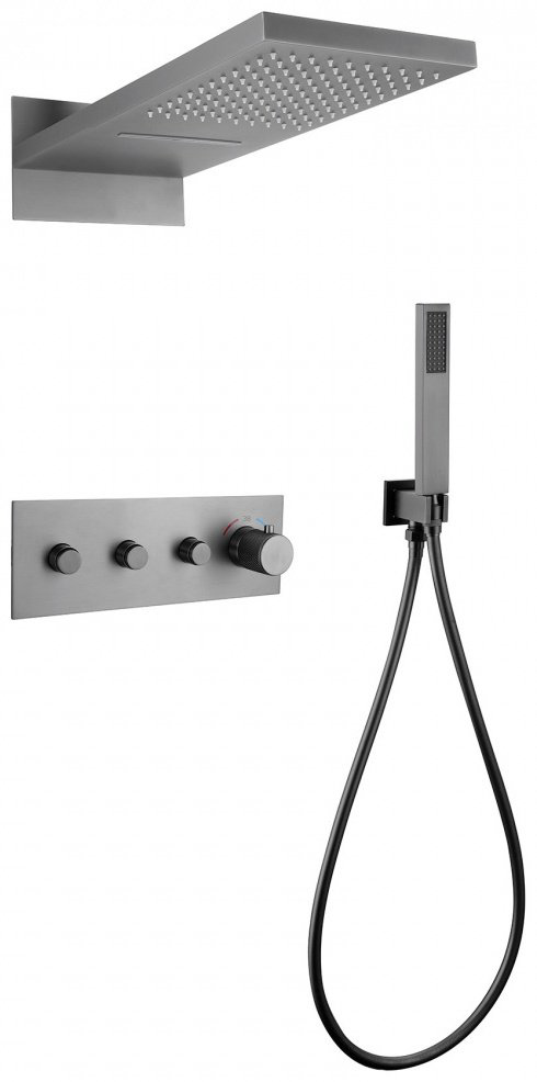 Душевая система Abber Rund AF8752NG графит купить,NaN