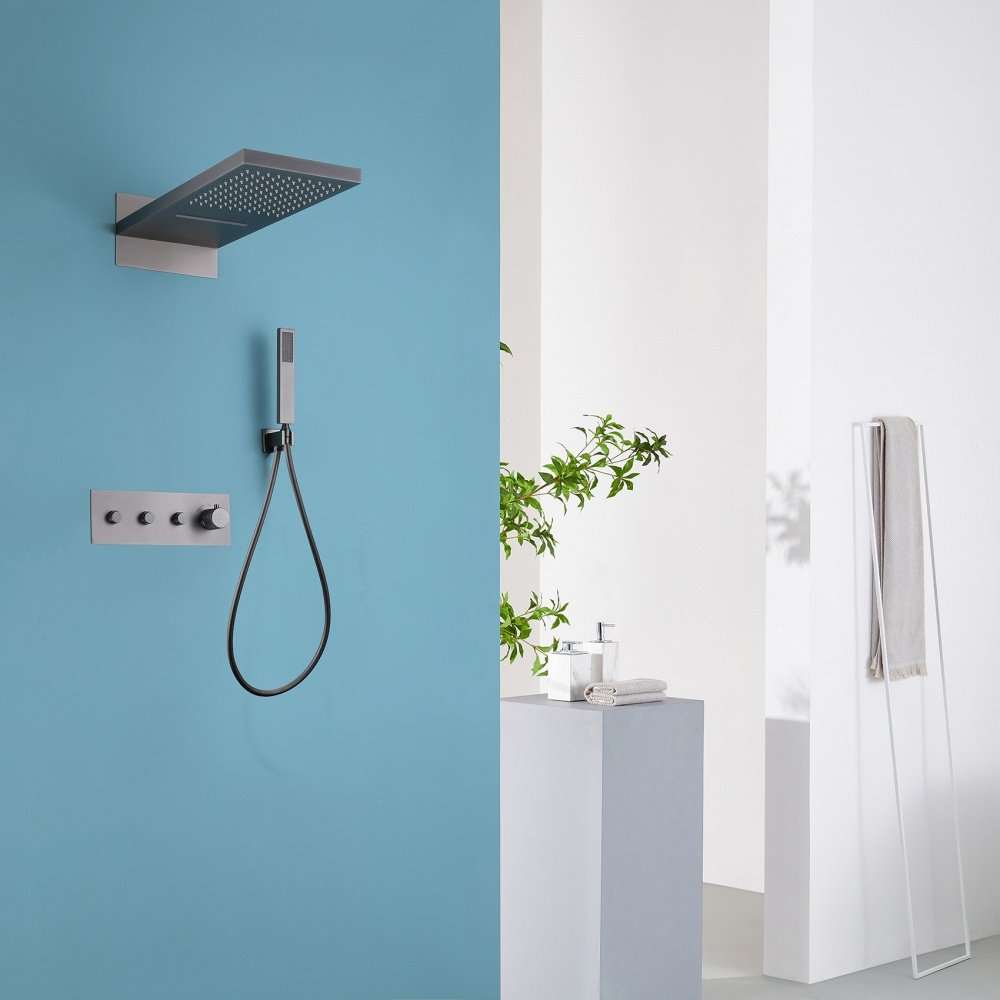 Душевая система Abber Rund AF8752NG графит купить,NaN