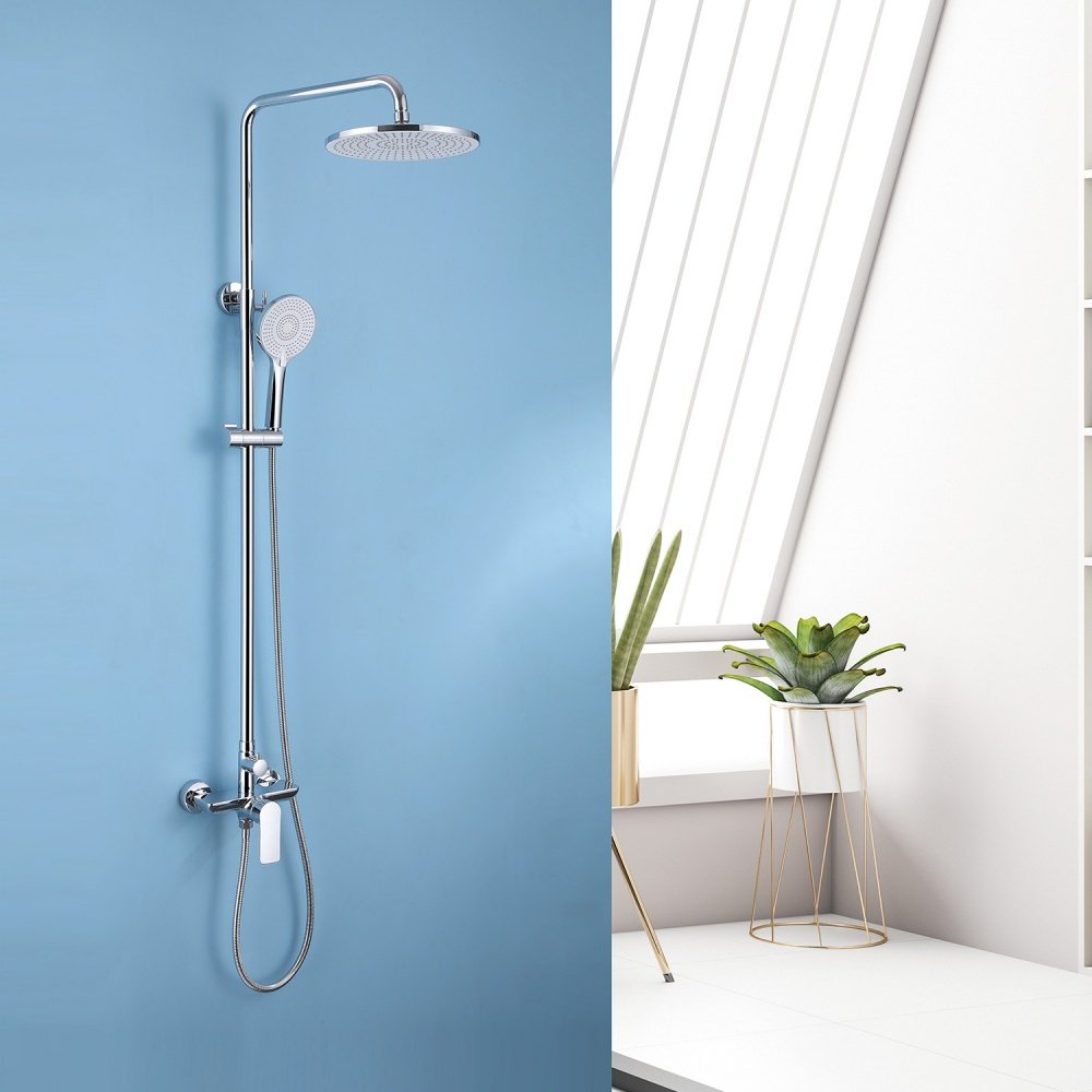 Abber душевая стойка Weiss Insel AF8020 без излива, хром купить,0