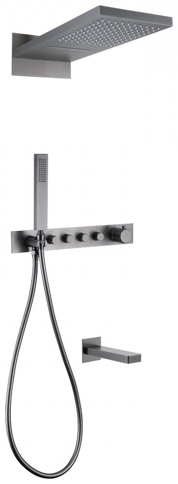 Душевая система Abber Rund AF8753NG графит купить,NaN