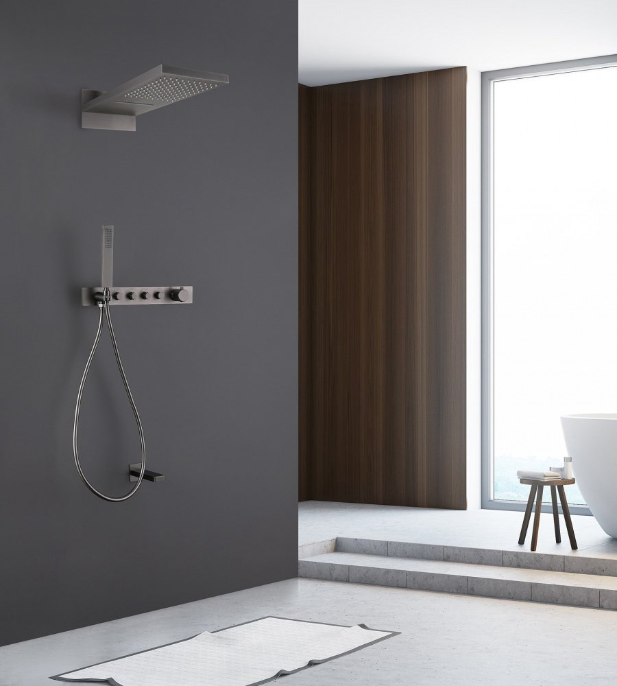 Душевая система Abber Rund AF8753NG графит купить,NaN
