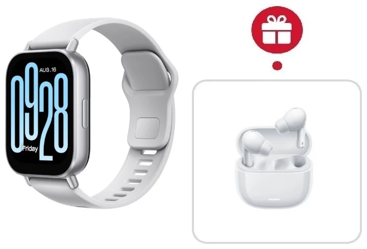 Смарт-часы Redmi Watch 5 Active 51мм серебристый-серый + подарок