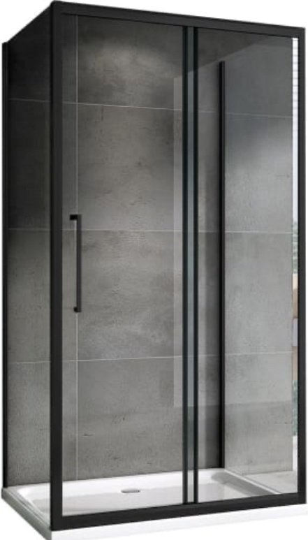 Душевое ограждение Abber трехстенное AG30160BH-S50B-S50B, 1600х1950 мм купить,NaN