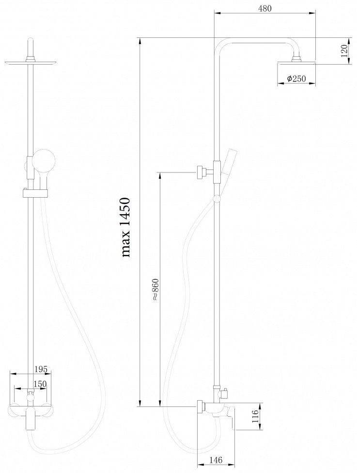 Abber душевой набор (гарнитур) AF8020L - ForteMarket Abber душевой набор (гарнитур) AF8020L купить,0
