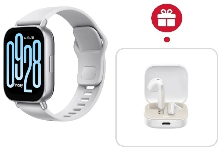 Смарт-часы Redmi Watch 5 Active 51мм серебристый-серый + подарок