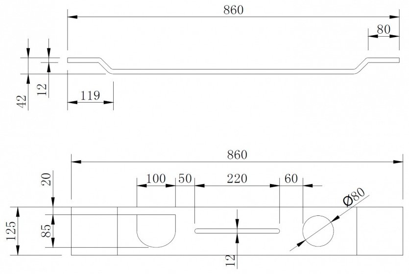 Abber полка Stein AS1601MB 1 шт, керамика