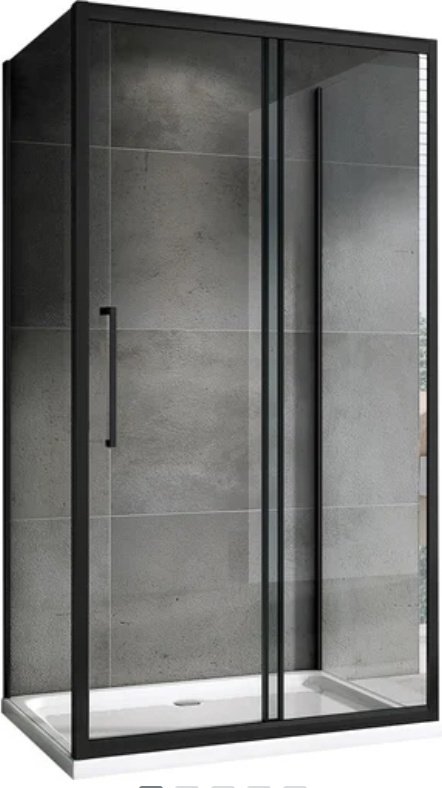 Душевое ограждение Abber трехстенное AG30160BH-S60B-S60B, 1600х1950 мм