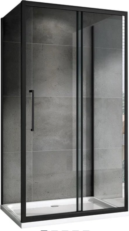 Душевое ограждение Abber трехстенное AG30160BH-S60B-S60B, 1600х1950 мм купить,NaN
