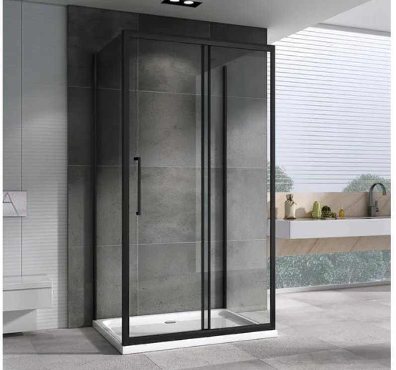 Душевое ограждение Abber трехстенное AG30160BH-S60B-S60B, 1600х1950 мм купить,NaN