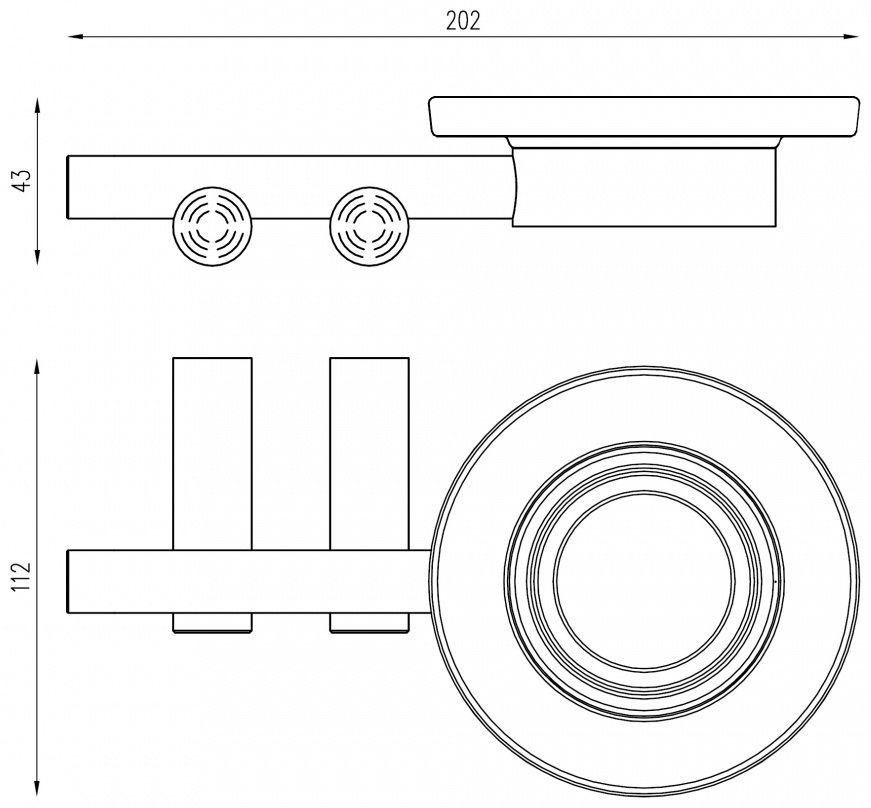 Abber мыльница Osten 316 AA1858BST 1 шт, нержавеющая сталь, стекло