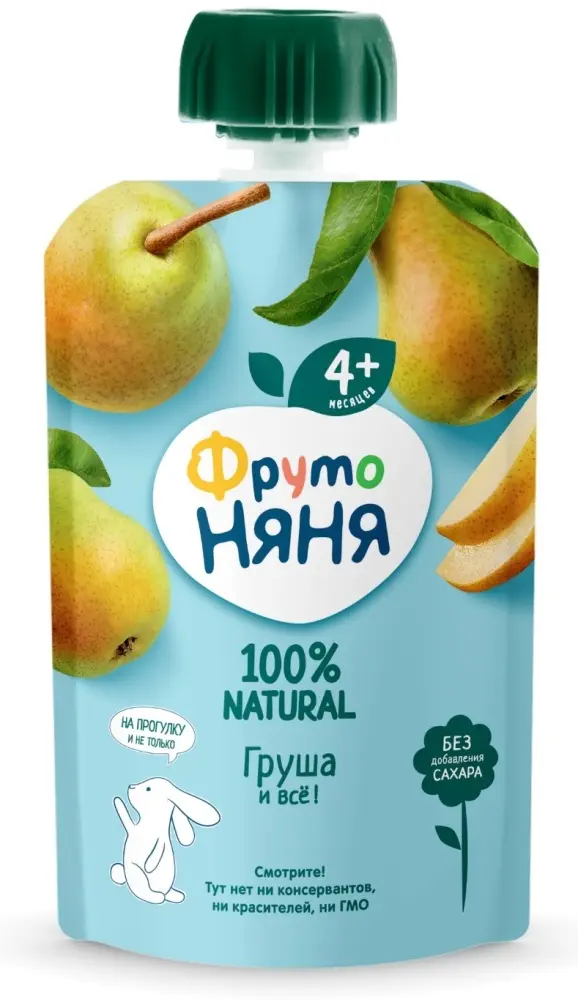 Детское пюре ФрутоНяня груша 90 г, с 4 месяцев купить,NaN
