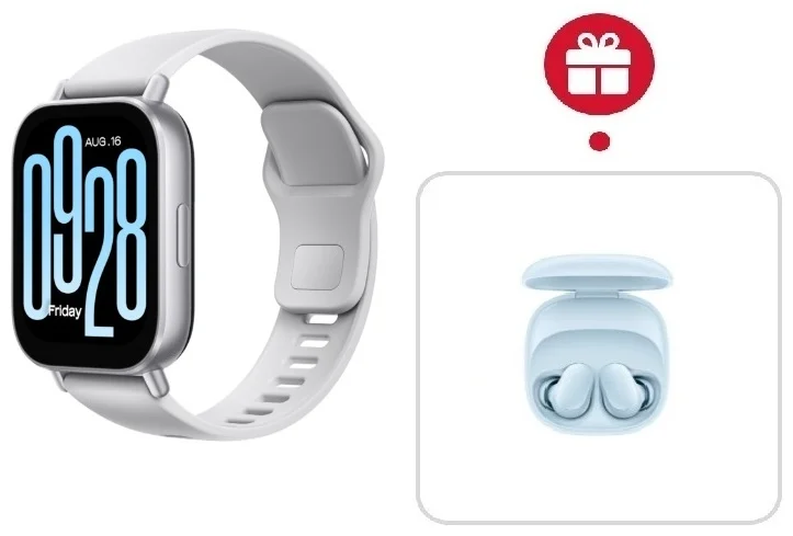 Смарт-часы Redmi Watch 5 Active 51мм серебристый-серый + подарок