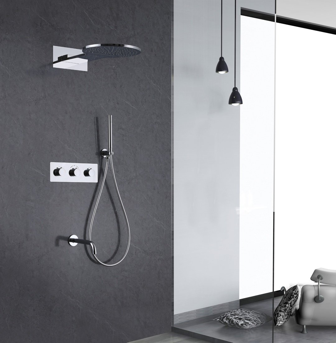 Душевая система Abber Wasser Kreis AF8150 хром