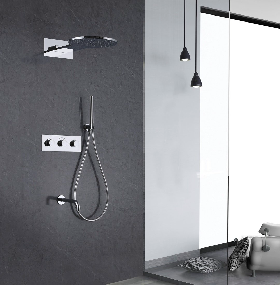 Душевая система Abber Wasser Kreis AF8150 хром