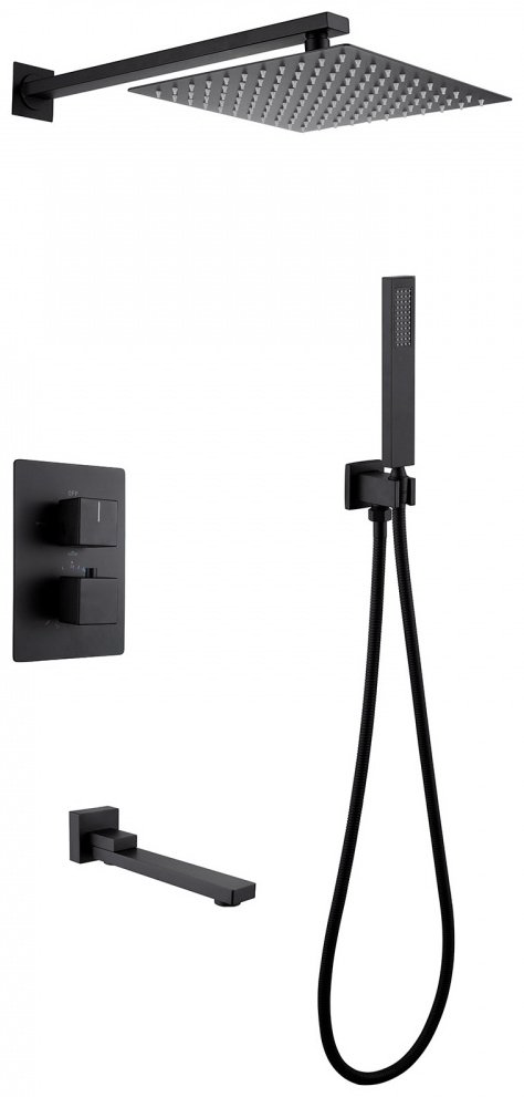 Душевая система Abber Daheim AF8250B черная купить,476190