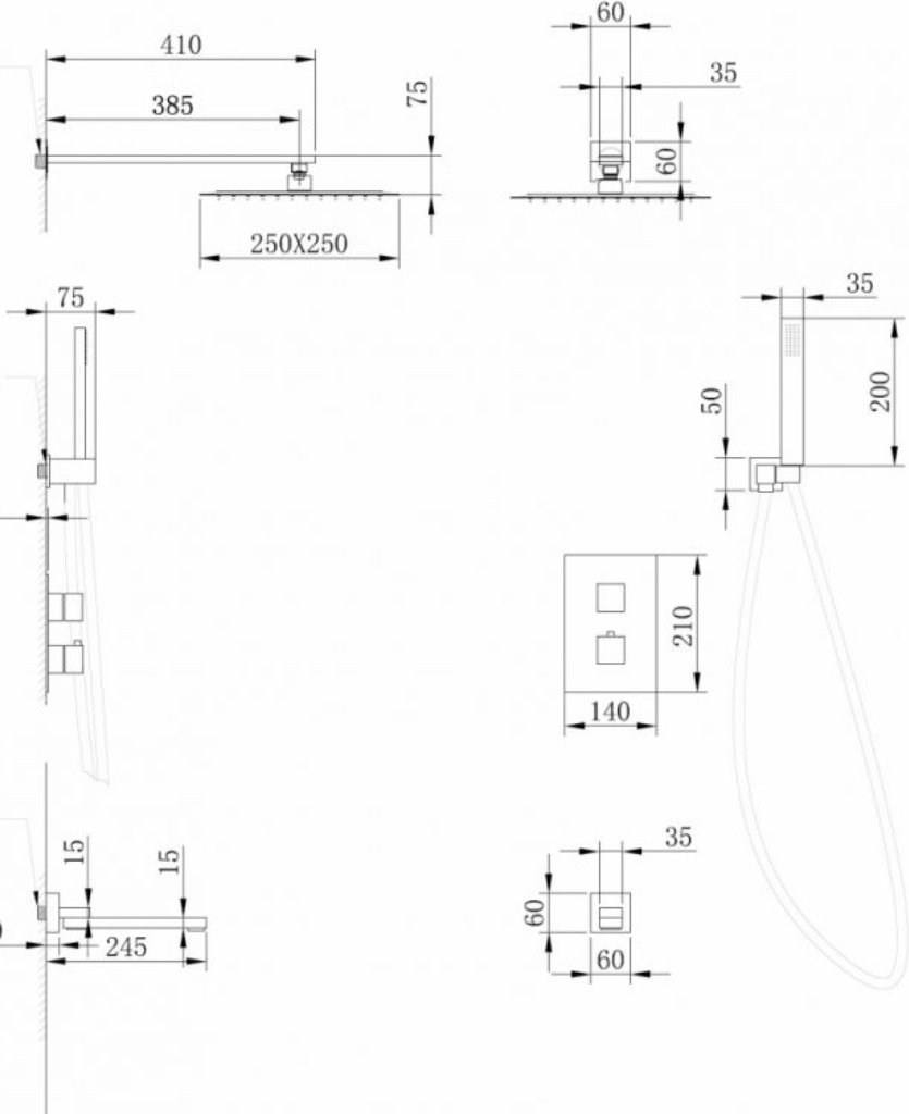 Abber душевой набор (гарнитур) AF8250NG - ForteMarket Abber душевой набор (гарнитур) AF8250NG купить,0