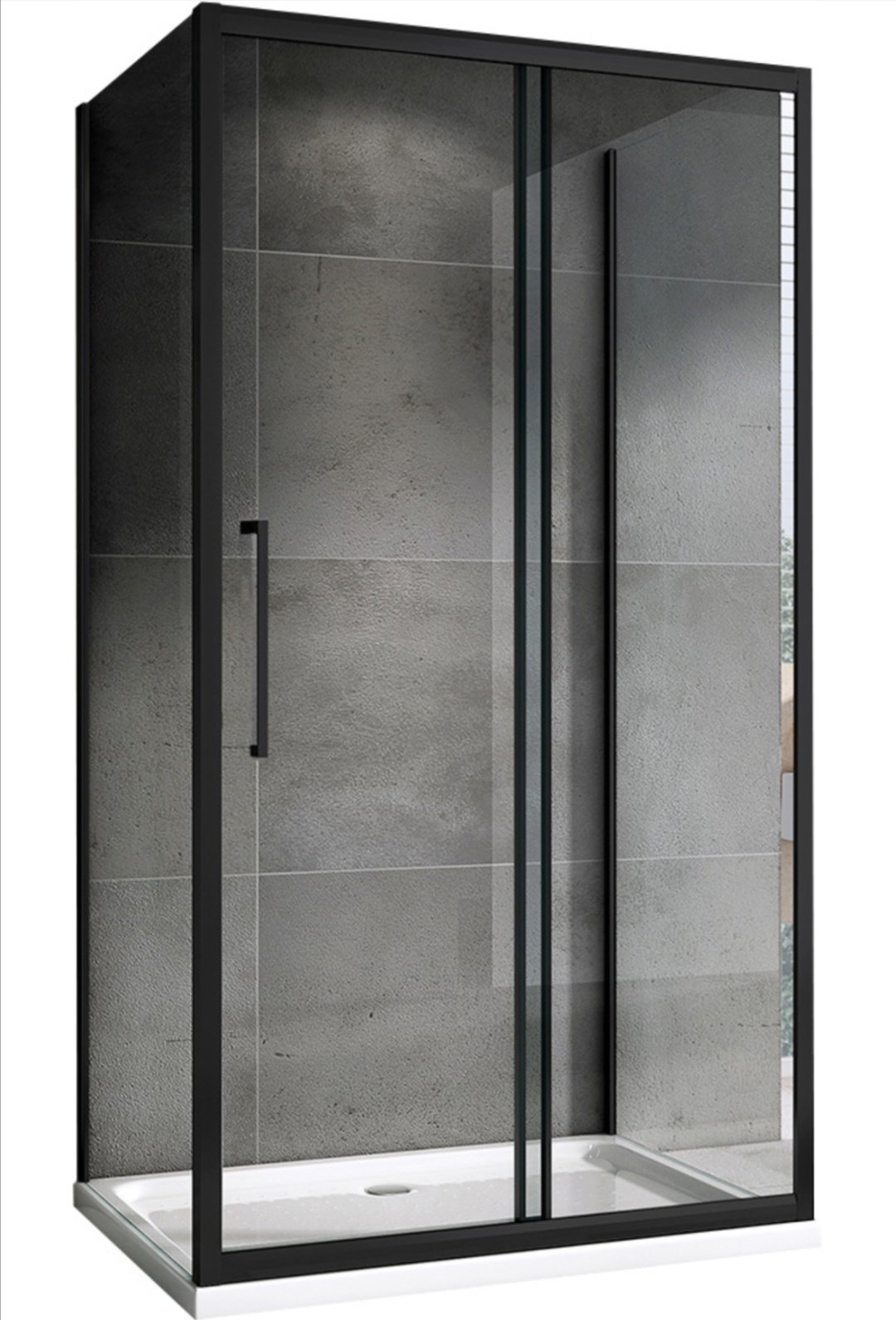 Душевое ограждение Abber трехстенное AG30170BH-S50B-S50B, 500х1950 мм купить,NaN