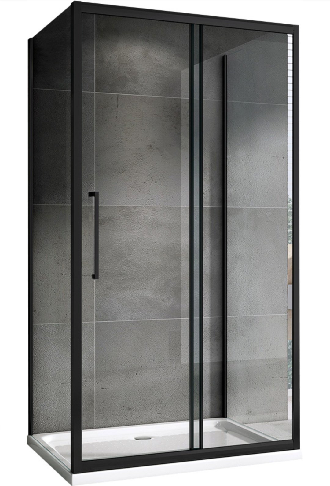 Душевое ограждение Abber трехстенное AG30170BH-S50B-S50B, 500х1950 мм купить,NaN