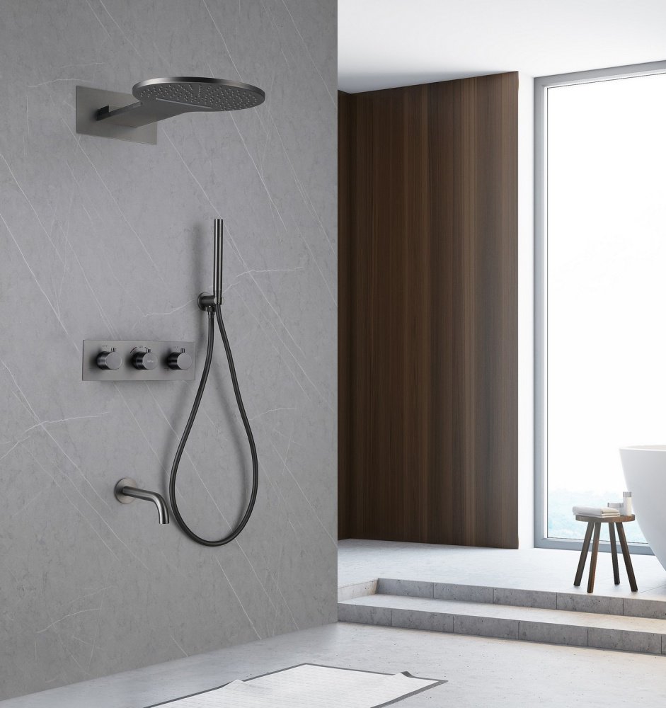 Душевая система Abber Wasser Kreis AF8150NG графит