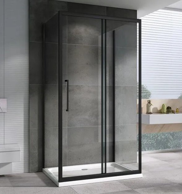 Душевое ограждение Abber трехстенное AG30170BH-S60B-S60B, 600х1950 мм
