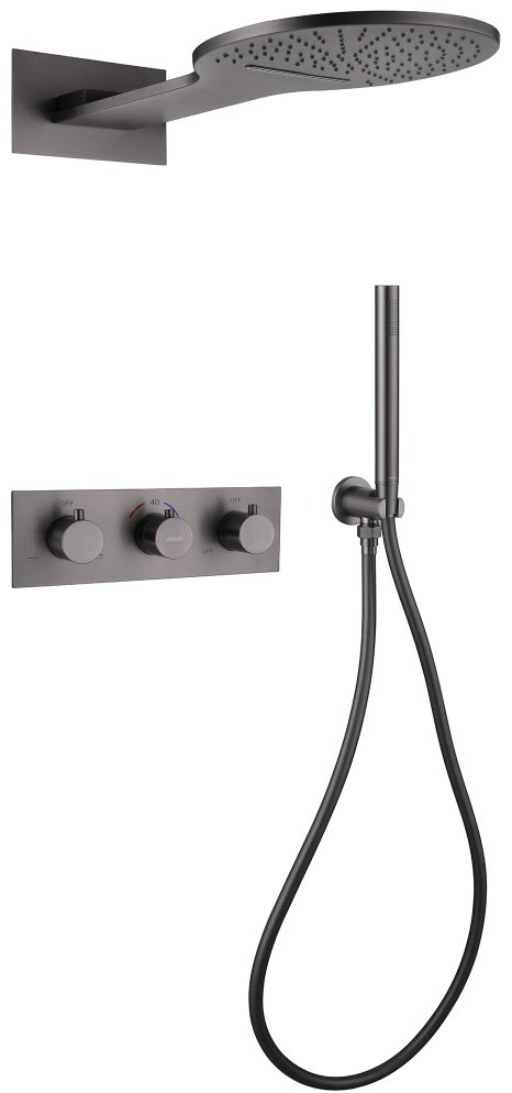 Душевая система Abber Wasser Kreis AF8151NG графит