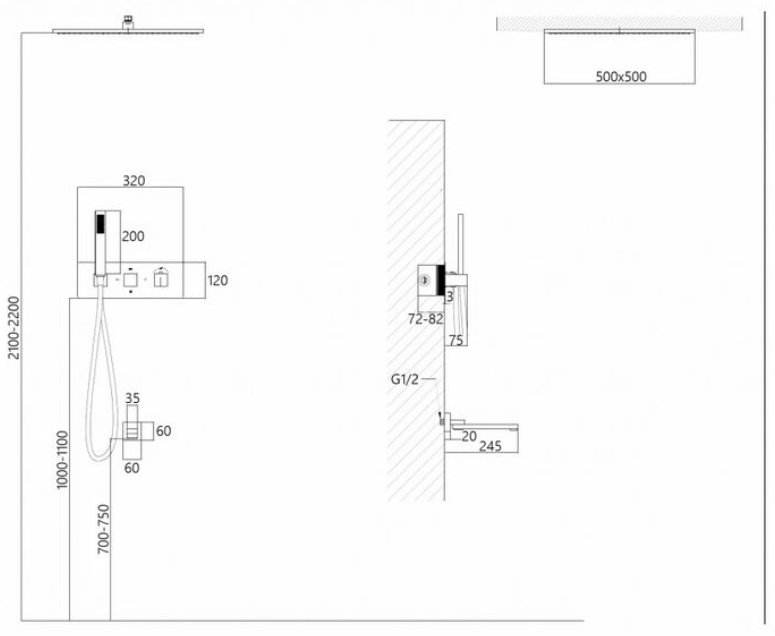 Душевая система Abber Daheim AF8254W белая купить,856894