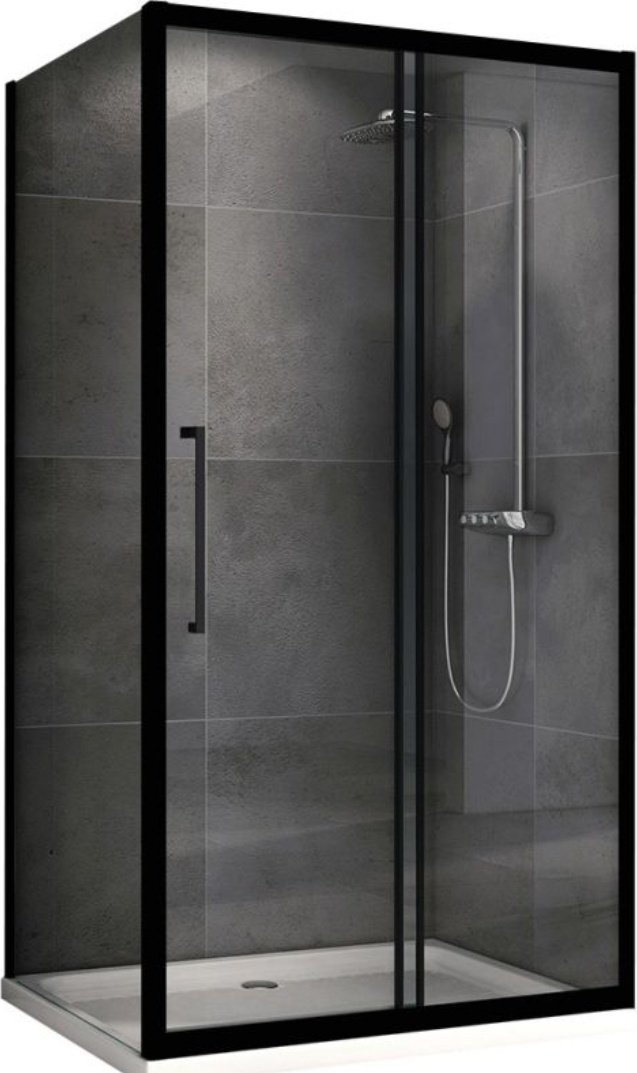 Душевое ограждение Abber трехстенное AG30100BH-S50B, 1000х1950 мм купить,NaN