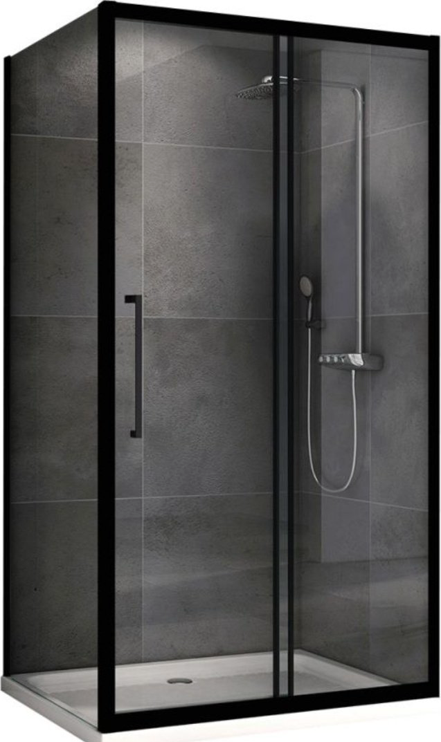 Душевое ограждение Abber трехстенное AG30100BH-S50B, 1000х1950 мм купить,NaN