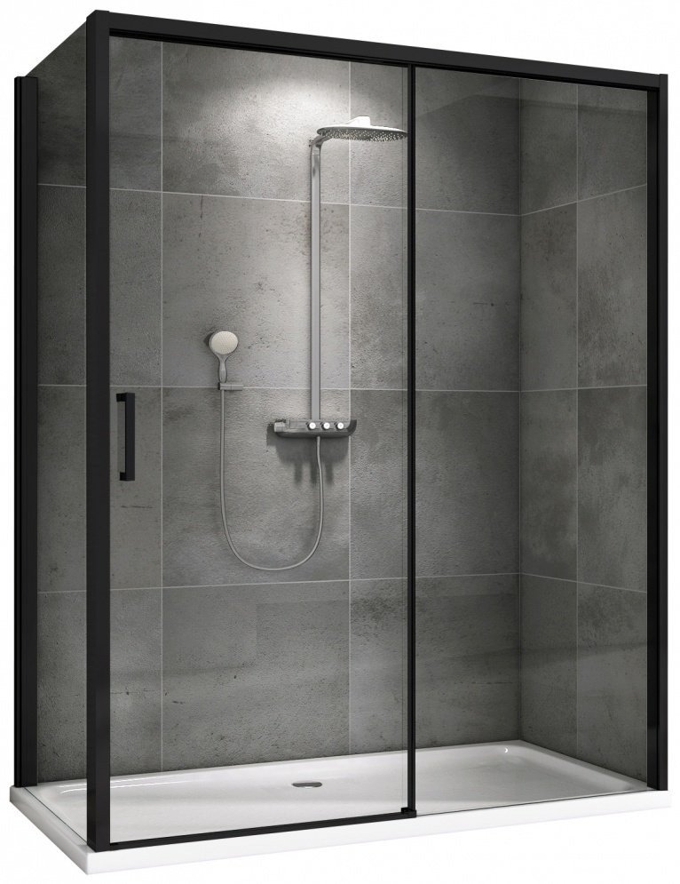 Душевое ограждение Abber двухстенное Komfort AG93130B-S92B, 900х2000 мм