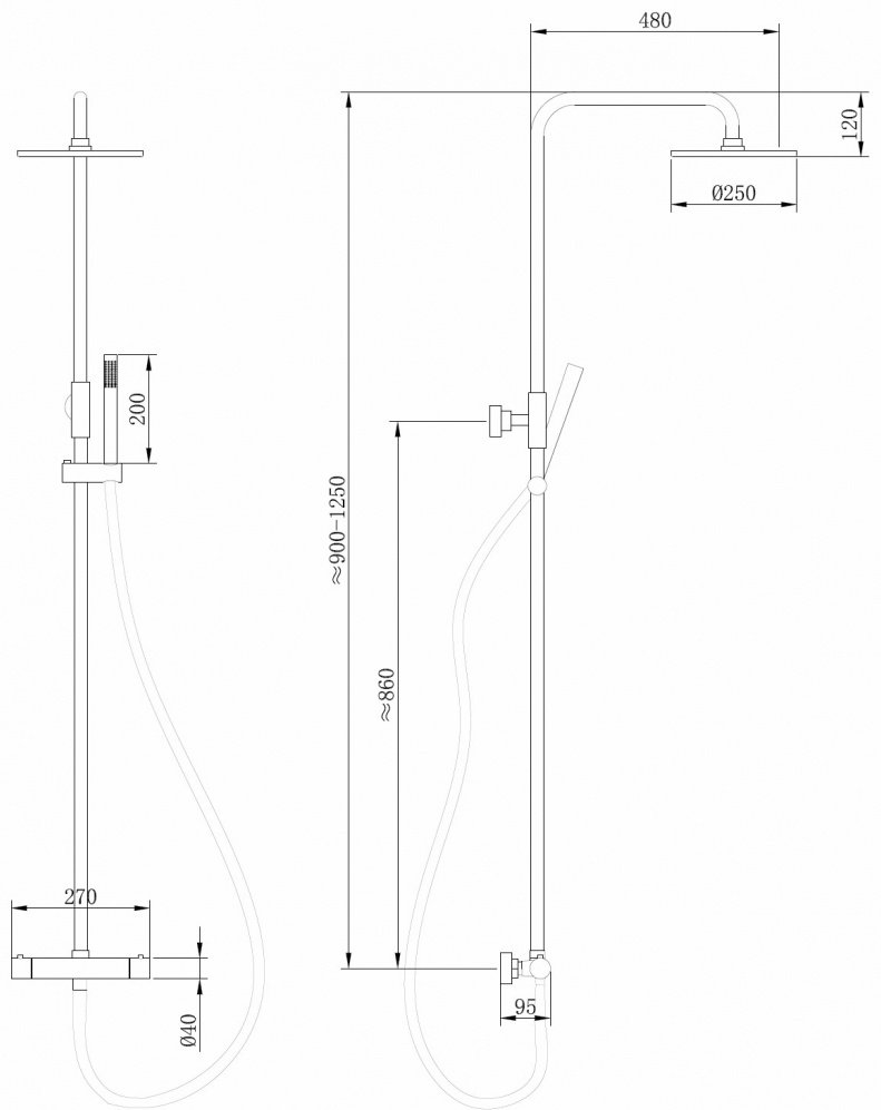 Abber душевой набор (гарнитур) Wasser Kreis AF8160NG купить,0