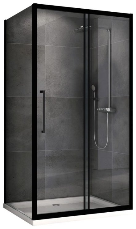 Душевое ограждение Abber трехстенное AG30100BH-S60B, 1000х1950 мм купить,0
