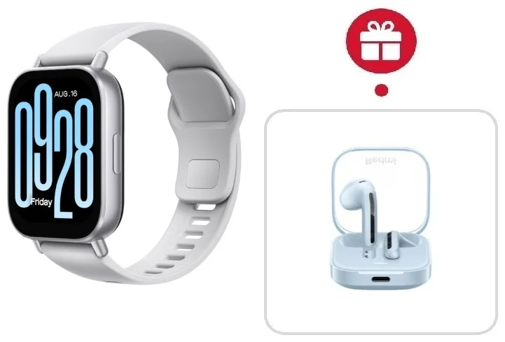Смарт-часы Redmi Watch 5 Active 51мм серебристый-серый + подарок