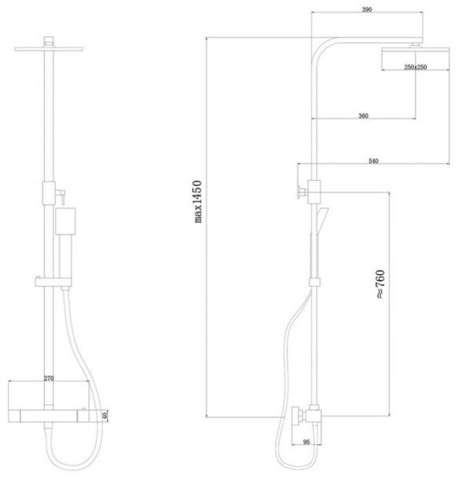 Душевая стойка Abber Daheim AF8260WL белый сатин