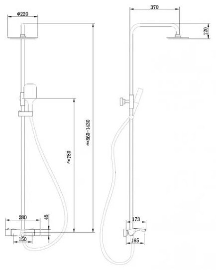 Душевая стойка Abber Thermostat AF8516L хром купить,279620