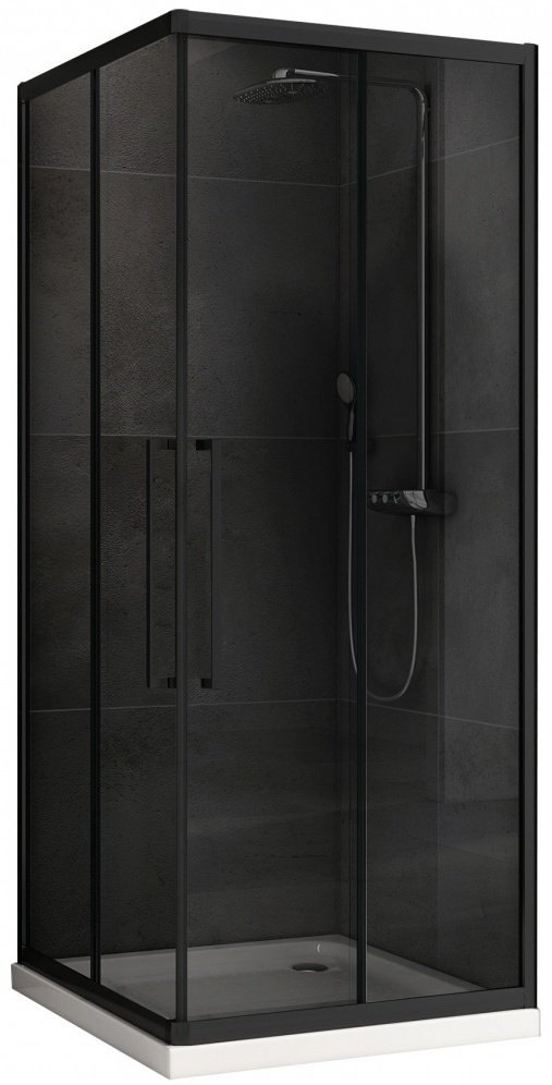 Душевое ограждение Abber двухстенное Schwarzer Diamant AG02080BDTH, 800х1950 мм купить,NaN