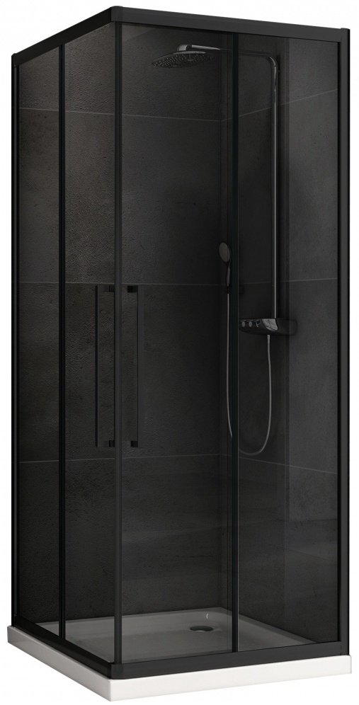 Душевое ограждение Abber двухстенное Schwarzer Diamant AG02080BDTH, 800х1950 мм купить,NaN