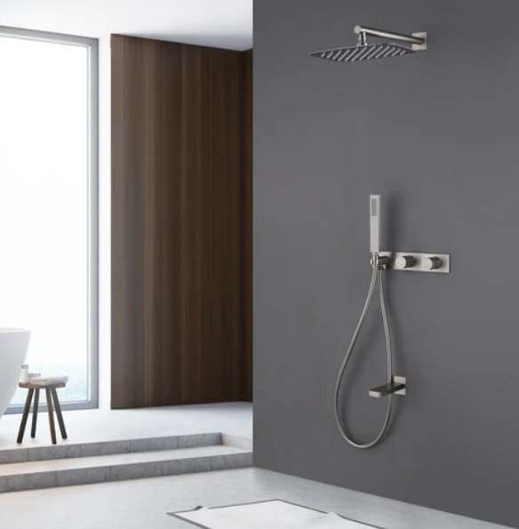 Душевая система Abber Rund AF8717SP хром сатин