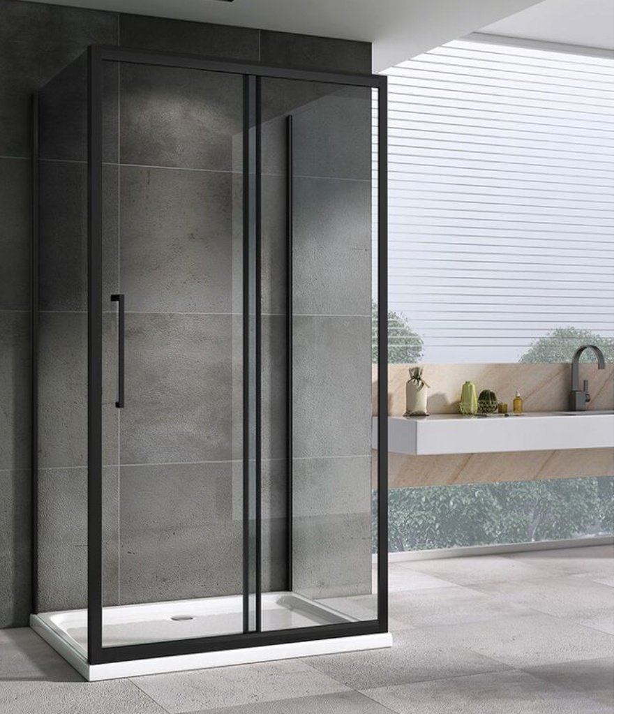 Душевое ограждение Abber трехстенное AG30110BH-S50B-S50B, 1100х1950 мм купить,0